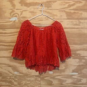 Mustard Seed Lace Crop Top